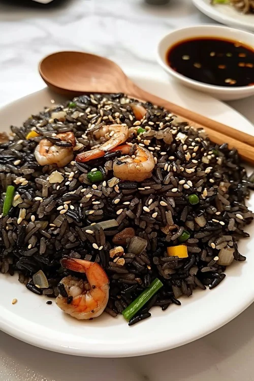 elaboracion arroz frito negro chino
