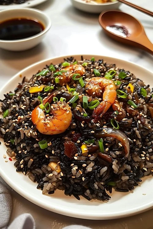 Arroz frito negro chino: cómo se hace