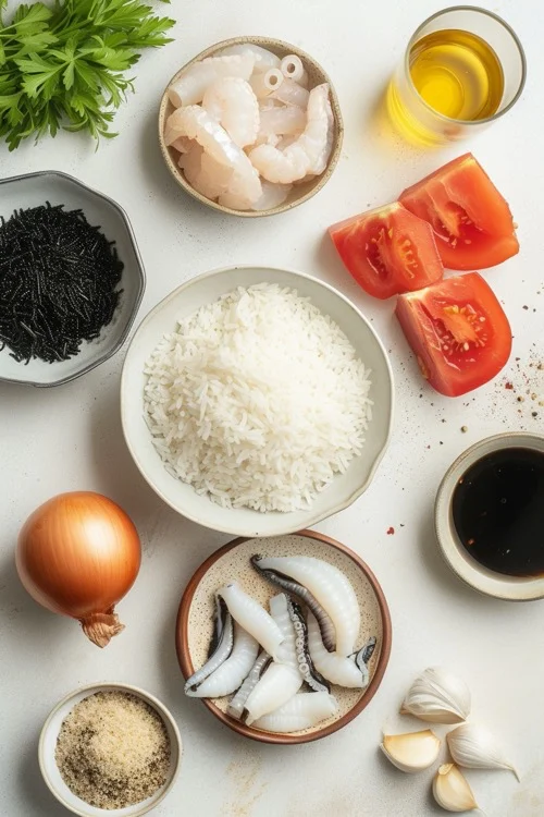 ingredientes arroz negro con sepia